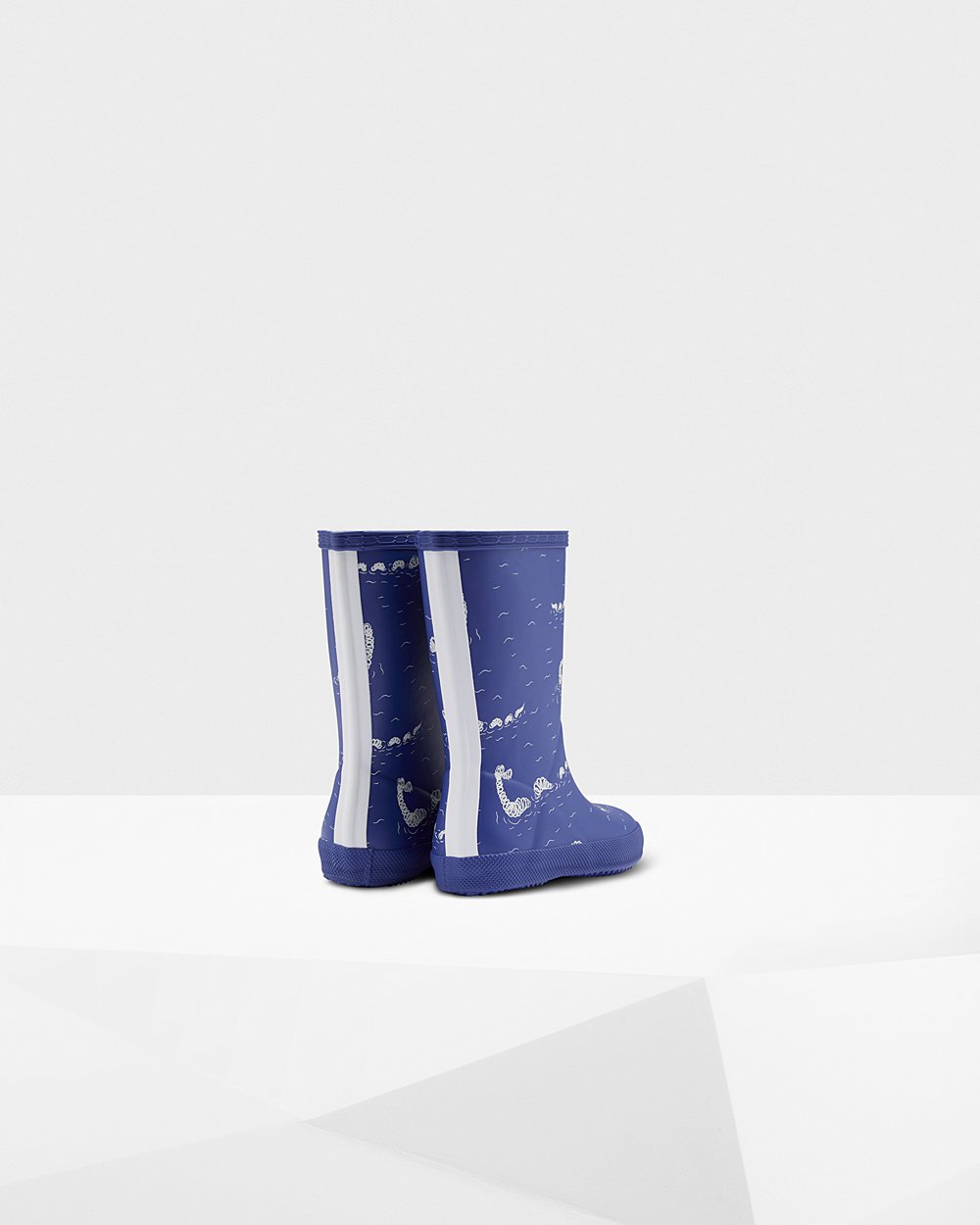 Kids Hunter Rain Boots Blue - Original First Classic Nessie Print - 3241905-VR